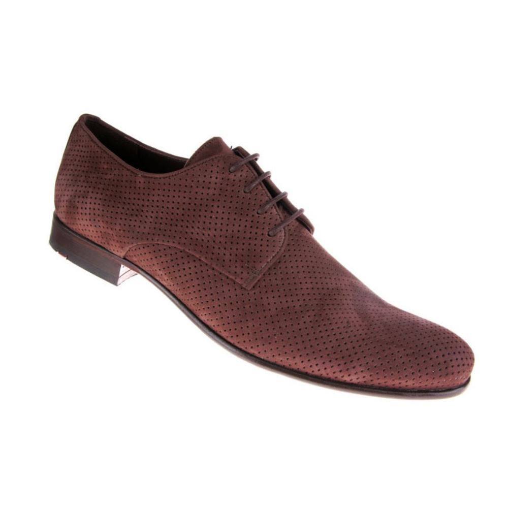 Lloyd Germany Perforated Suede Oxford Shoe (Brown) - NIB